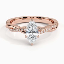 Criss Cross Lab Grown Diamond CVD 2 Carat Marquise Cut Ring IGI Certific... - £1,682.59 GBP