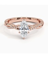 Criss Cross Lab Grown Diamond CVD 2 Carat Marquise Cut Ring IGI Certific... - €1.858,06 EUR