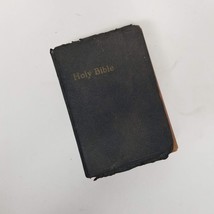 Antique KJV Bible Black Small Print Thread Sewn King James Version Holy Bible - £68.84 GBP