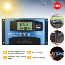 100A Mppt Solar Panel Regulator Charge Controller 12/24V Auto Focus Tracking New - £35.93 GBP