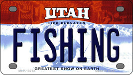 Fishing Utah Novelty Mini Metal License Plate Tag - £11.71 GBP