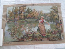 BERNAT Collection d&#39;Art #578-0460-00 BY THE STREAM Blank NEEDLEPOINT CANVAS - $99.00