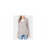 Size PP, Karen Scott Womens Petite Marled Cardigan Gull Marl NWT - $9.99