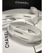 Chanel Classic White Gift Wrap Ribbon w/Black Logo 100% Authentic SOLD BY YARD  - $4.95