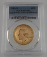 2019-W $100 Gold High Relief Enhanced Liberty Graded by PCGS as SP70PL - £2,480.98 GBP