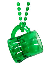 Beer Green Shot Mug St Patrick&#39;s Day Mardi Gras Bead Beads Necklace - £3.91 GBP