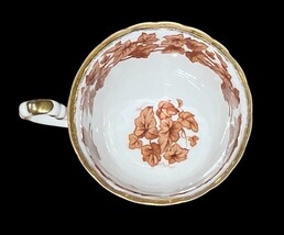 Vintage Gold Gilded Porcelain Cup with Autumn Leaf Design, 2.5" Tall image 4