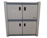 Vtg Little Tikes Cabinet / Dresser With Door, Blue &amp; White, 32&quot; T, Plastic - £152.55 GBP