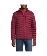LANDS END Ultralight Down JACKET Size: XL New SHIP FREE Packable BURGUNDY - €153,71 EUR