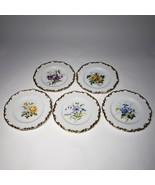 Set of 5 Antique Fischer &amp; Mieg 5&quot; Bread Snack Plates F&amp;M6 Hand Painted ... - $74.95