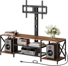 Entertainment Center With Swivel Tv Mount For Tvs Up To 75&quot;, Tv Stand, 63&quot;. - $207.95