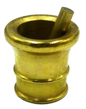 MINIATURE DOLLHOUSE SOLID BRASS MORTAR AND PESTLE SET - $12.00