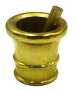 MINIATURE DOLLHOUSE SOLID BRASS MORTAR AND PESTLE SET - $220.38 MXN