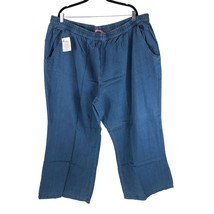 Woman Within Jeans Elastic Waist Pull On Classic Fit 100% Cotton Blue 32W - £11.49 GBP