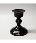 Vintage GATCO Solid Brass ONYX BLACK 5.5” Tapered Decorative Candle Holder - $18.98 CAD