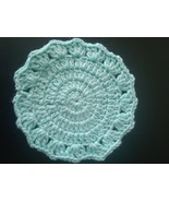 Beautiful Aqua Color Handmade Crochet Round Coasters Set of 4 - $20.00