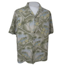 Bahama Bay Club Men Hawaiian camp shirt p2p 27&quot; XXL vtg aloha luau tropical silk - £22.28 GBP