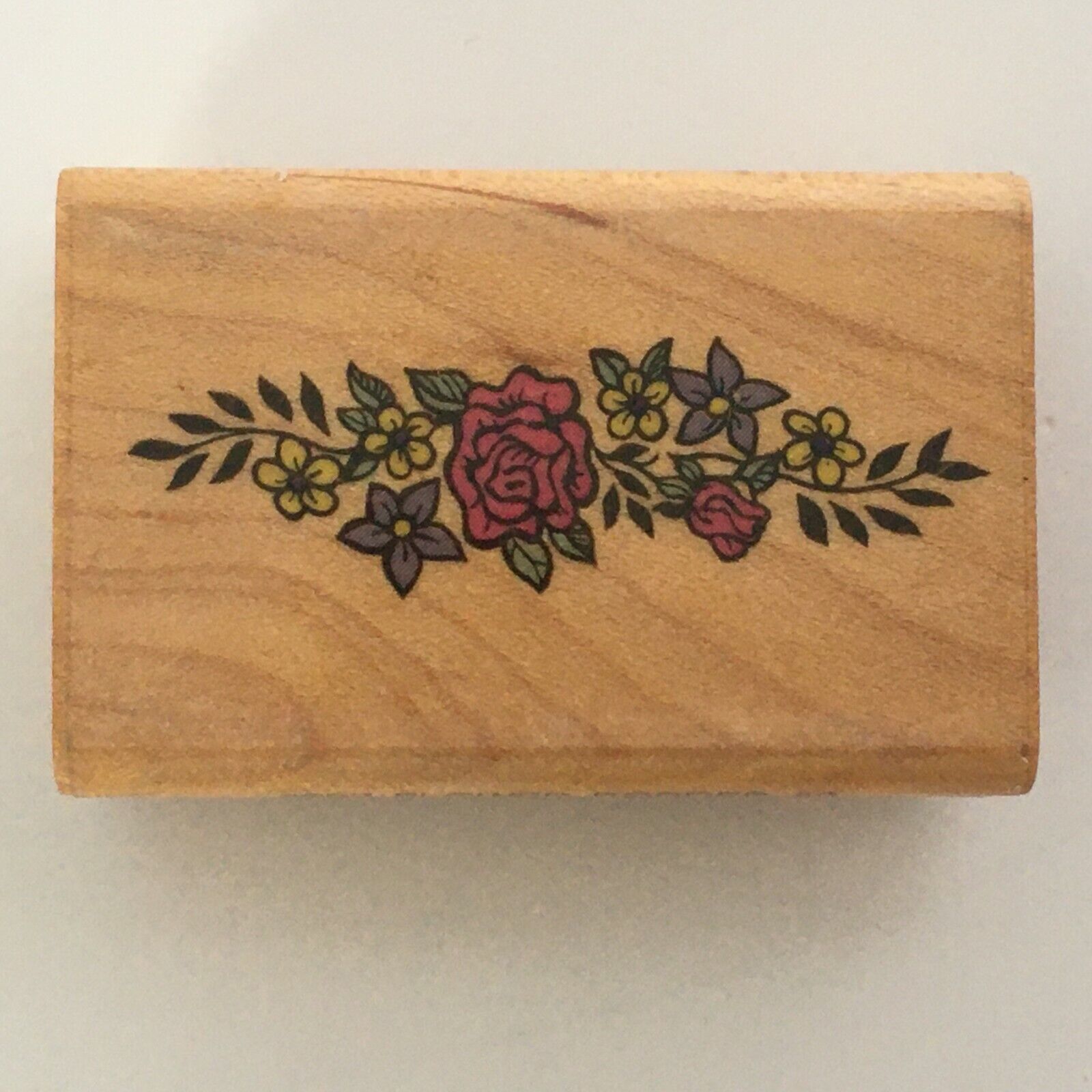 Primary image for Comotion Rubber Stamp Flower Border Small Pretty Card Making Paper Crafting 697