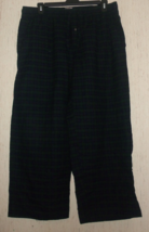 Excellent Mens Merona Navy Plaid Super Soft Flannel Pajama Lounge Pant Size Xl - £19.82 GBP