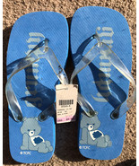 Grumpy Bear Care Bear Womens Sz 7/8 Flip Flops Beach Shoes NWT NOS Claire’s - $188.46 MXN
