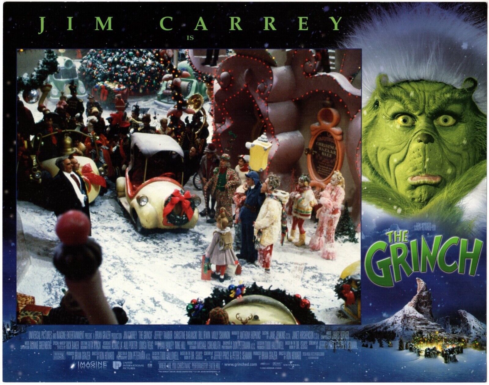 *Ron Howard&#39;s HOW THE GRINCH STOLE CHRISTMAS (2000) Jim Carey Vs. Christ... - $50.00