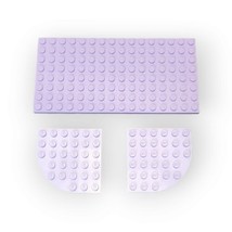 Lego Lavender Plates Light Purple 6003 6x6 Round Corner &amp; 92438 Plate 8x... - $10.10