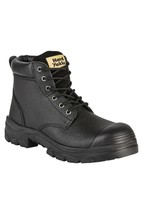Mens Hard Yakka Gravel Emboss Lace Black Boots Steel Cap Work Safety Saf... - $69.95
