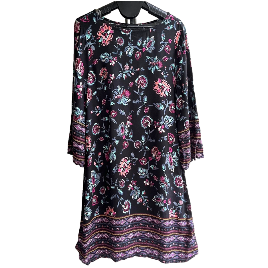 Beach Lunch Lounge Black Liberty Floral spring casual Dress, Size S - $22.54