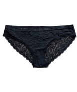 Victoria&#39;s Secret VTG 2016 Signature Lace Bikini Panty XL Black Floral V... - $27.42 CAD