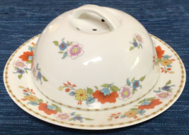 Chamart LeClair Limoges France Floral Butter Cheese Dish Vented Cover Po... - $48.33