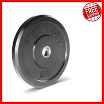 High-Impact 25 lb Olympic Rubber Weight Plate - Designed for Home or Gym - $86.32