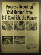 1949 B.F. Goodrich Tires Ad - Progress report on cold rubber - £14.50 GBP