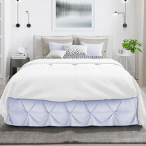 Full Ice Blue Pinch Pleat Bed Skirt Premium Dust Ruffle 14&quot; Drop - £21.64 GBP