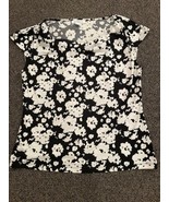 Liz Claiborne Floral Sleeveless Shirt, Size L - £5.97 GBP
