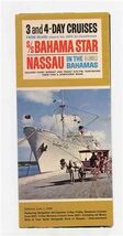 3 &amp; 4 Day Cruises from Miami on S/S Bahama Star 1964 Brochure Deck Plan ... - $15.84