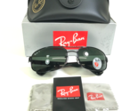Ray-Ban Sonnenbrille Rb3445 002/58 Poliert Schwarz Wrap Aviator Polarisiert - $120.83