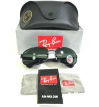 Ray-Ban Sonnenbrille Rb3445 002/58 Poliert Schwarz Wrap Aviator Polarisiert - £94.62 GBP