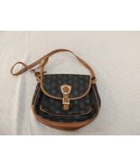 Vintage Eaton by Capzio Women&#39;s Handbag/Purse Blue Brown Gold Accents 51016 - $16.44 CAD