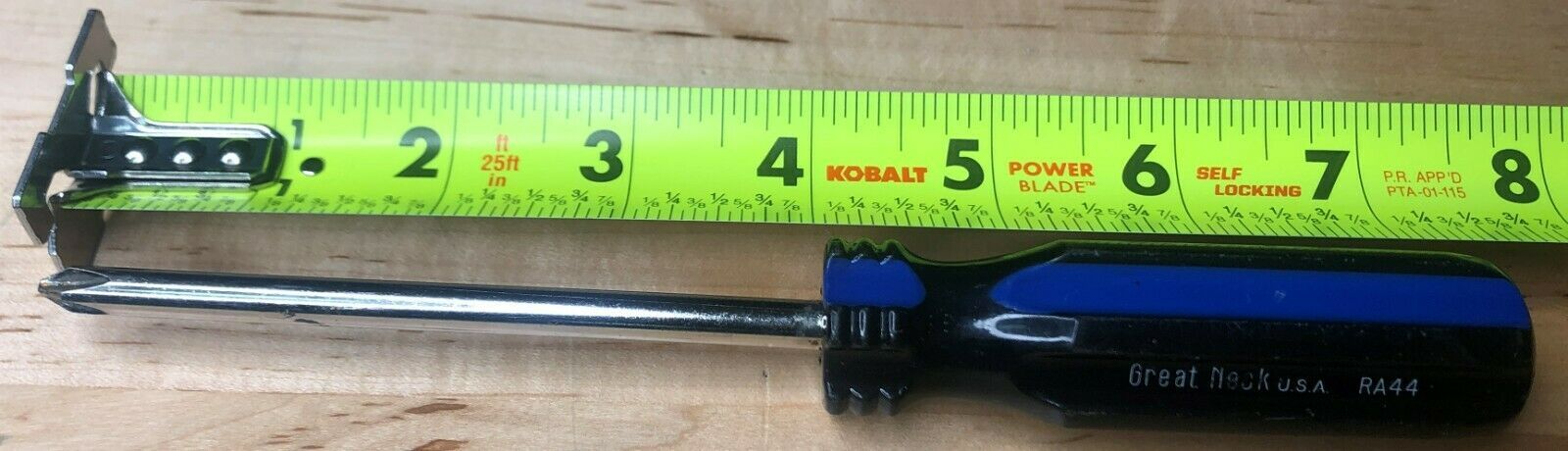 Vintage GREAT NECK USA RA44 Philips Screwdriver - Black &amp; Blue RA 44 Scr... - $9.89