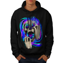 Wellcoda Fashion Death Color Skull Mens Hoodie,  Casual Hooded Sweatshirt - £25.87 GBP+