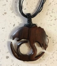Balinese Tree of Life Carved Wooden Pendant Choker! - £6.25 GBP