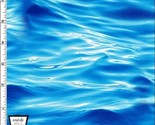 Cotton Rippling Waves Ocean Water Lake Ripples Blue Fabric Print by Yard... - $13.95