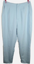 Pretty Little Thing Women&#39;s Size 6 Blue Pleated Cropped Trousers, Pockets - $27.49