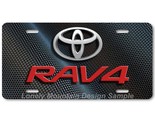 Toyota Rav 4 Inspired Art Red on Carbon FLAT Aluminum Novelty License Ta... - $17.99