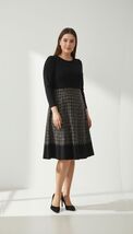 Danny &amp; Nicole Womens Long Sleeve Belted Geometric Sweater Dress Size XL... - $33.66