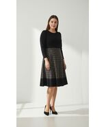 Danny &amp; Nicole Womens Long Sleeve Belted Geometric Sweater Dress Size XL... - $33.66
