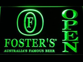 Foster OPEN Beer Illuminated Neon Sign Home Decor, Bar, Pub, Club, Lights Art  - £20.44 GBP+