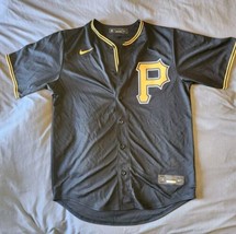 Pittsburgh Pirates Blank Black Embroidered Baseball Jersey Size Medium  - $33.78