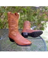 ARIAT Reddish Brown LEATHER COWBOY BOOTS WESTERN WORK BOOTS #34698 Mens 10D - £68.34 GBP