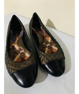 Born Riley Black Bronze Iridescent Quilted Slip-On Cap Toe Patent Flats ... - $16.82